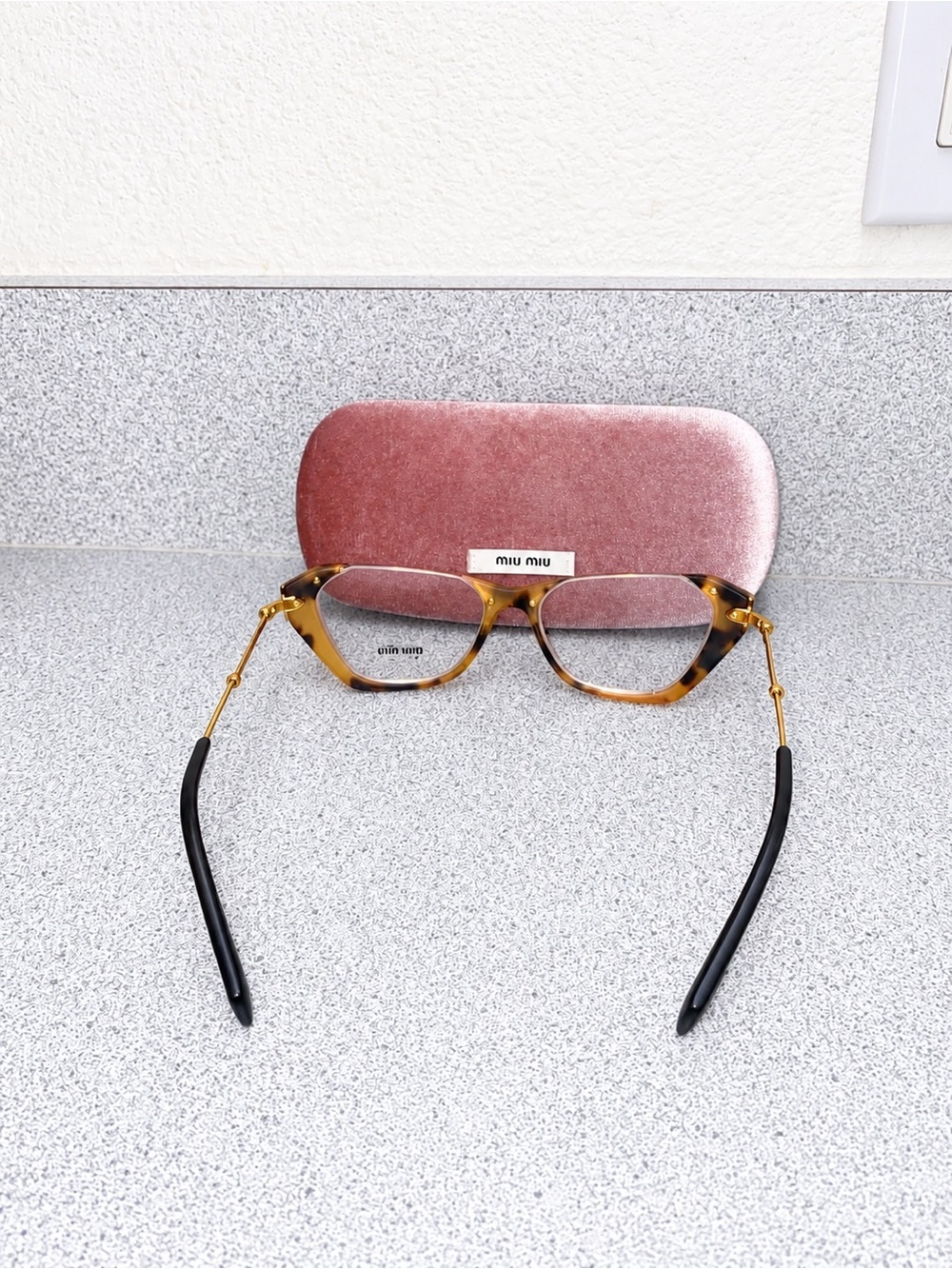 Miu Miu VMU04O Cat-Eye Havana Glasses 52-17-101 NWOT - Picture 5 of 11
